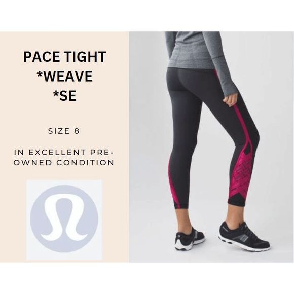 Lululemon Pace Tight *Weave *SE Size 8 EUC - Picture 1 of 11